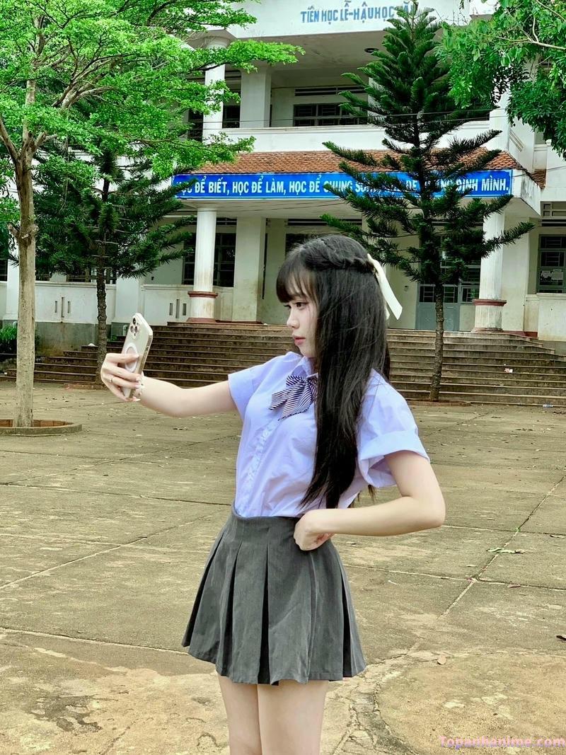 ảnh gái cấp 3 cá tính