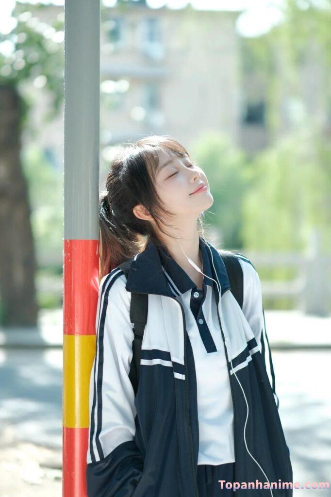 ảnh gái cấp 3 đáng yêu trong nắng