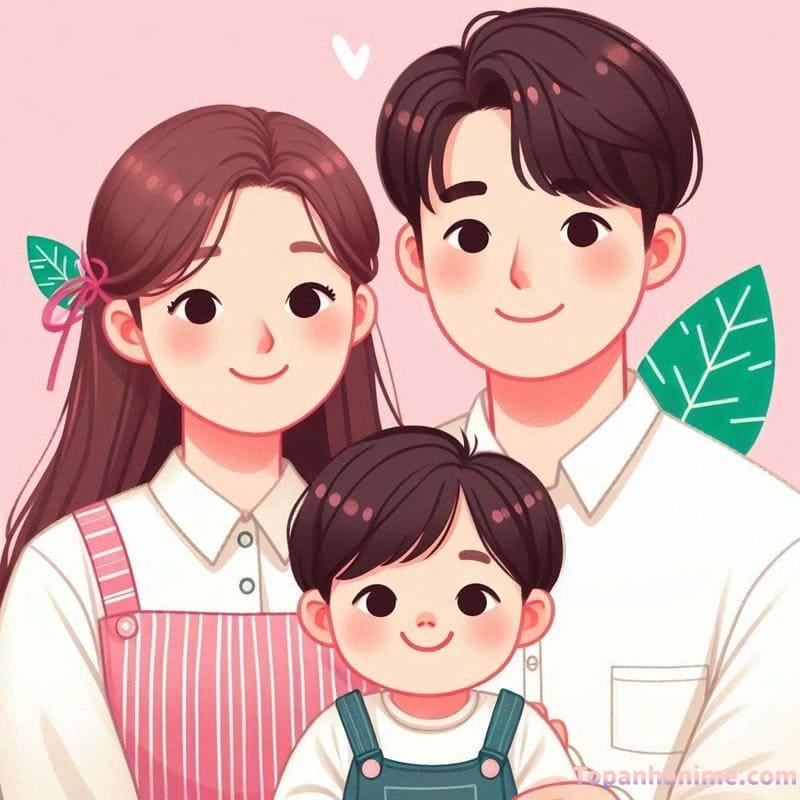 ảnh gia đình chibi ảnh