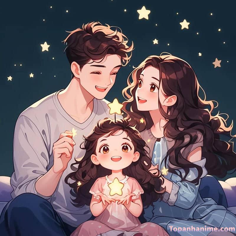 ảnh gia đình chibi đẹpp