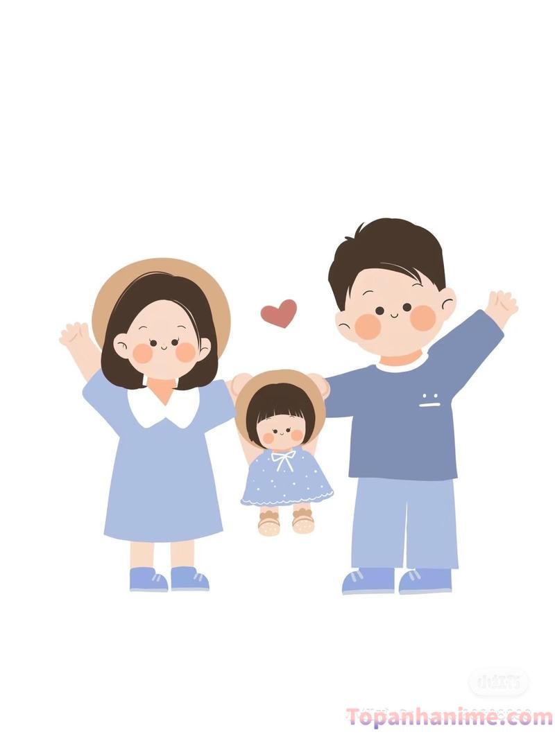 ảnh gia đình chibi