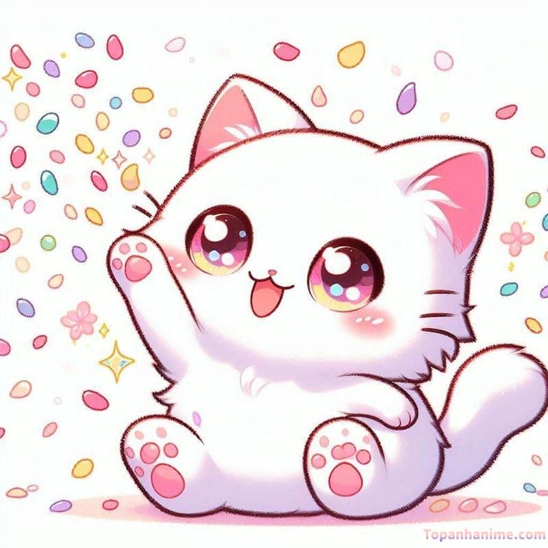 ảnh mèo chibi cưng