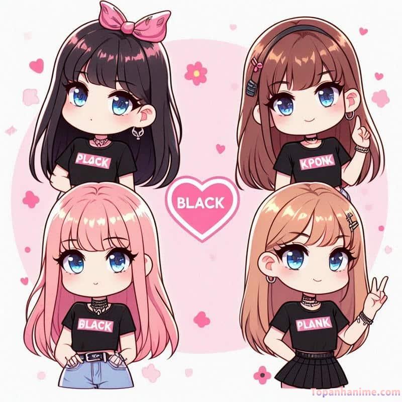 ảnh nhóm blackpink chibi