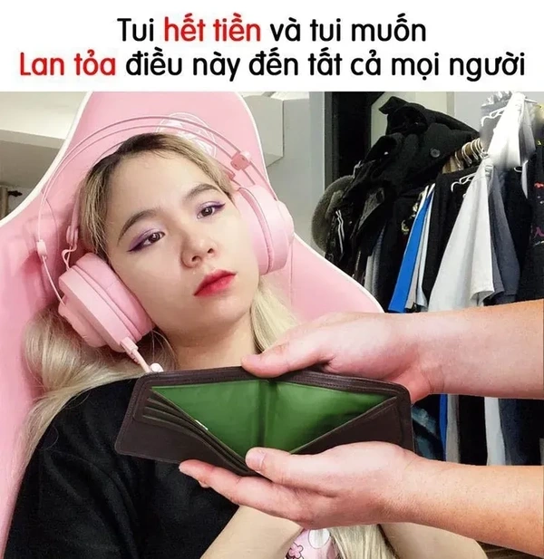 ảnh ví rỗng meme trong sáng tạo
