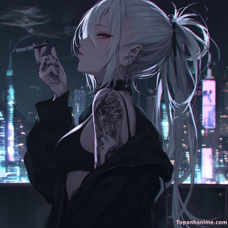 anime hút thuốc hình ảnh