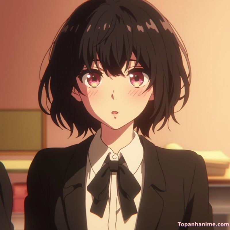 anime nữ tóc ngắn cute xinh