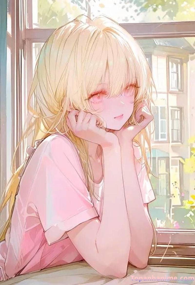 anime tóc vàng ảnh đẹp xinh