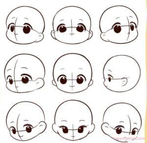 cách vẽ chibi mặt đẹp