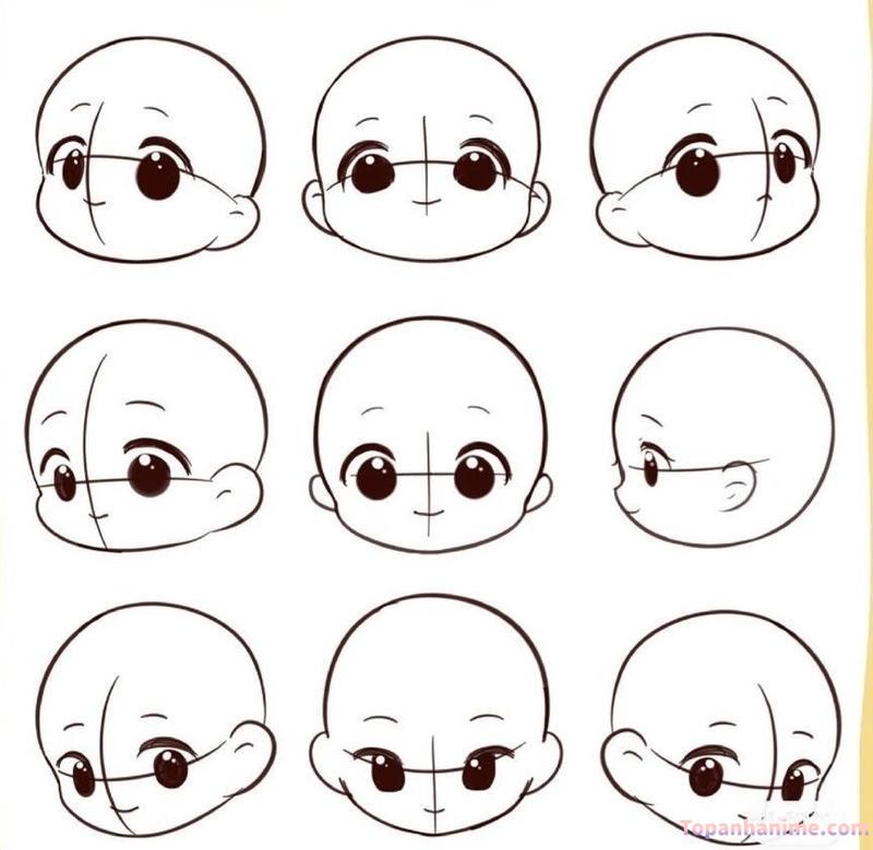 cách vẽ chibi mặt đẹp