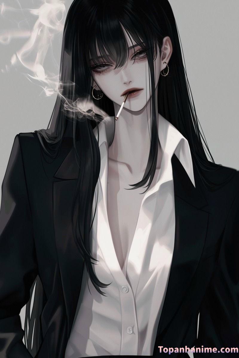 hình ảnh anime hút thuốc