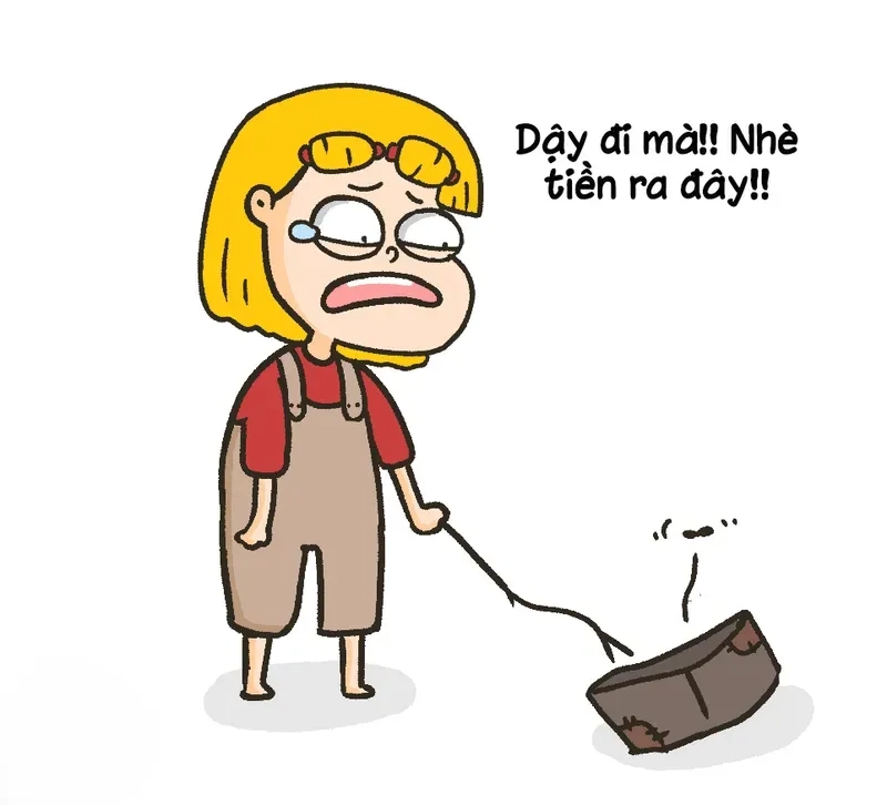 ví hết tiền meme