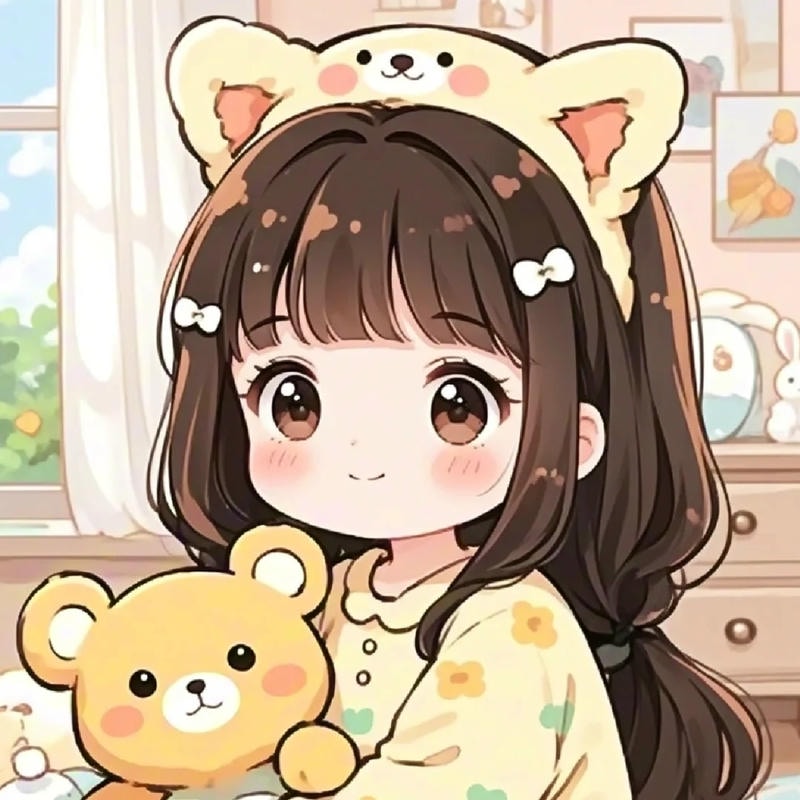 Ảnh cô gái hoạt hình nhẹ nhàng mang cảm xúc