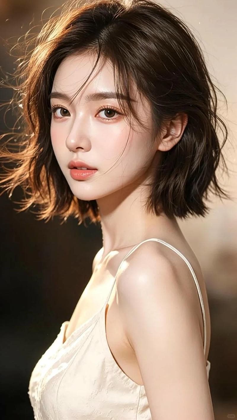 Hình ảnh gái xinh tóc ngắn phong thái tự tin