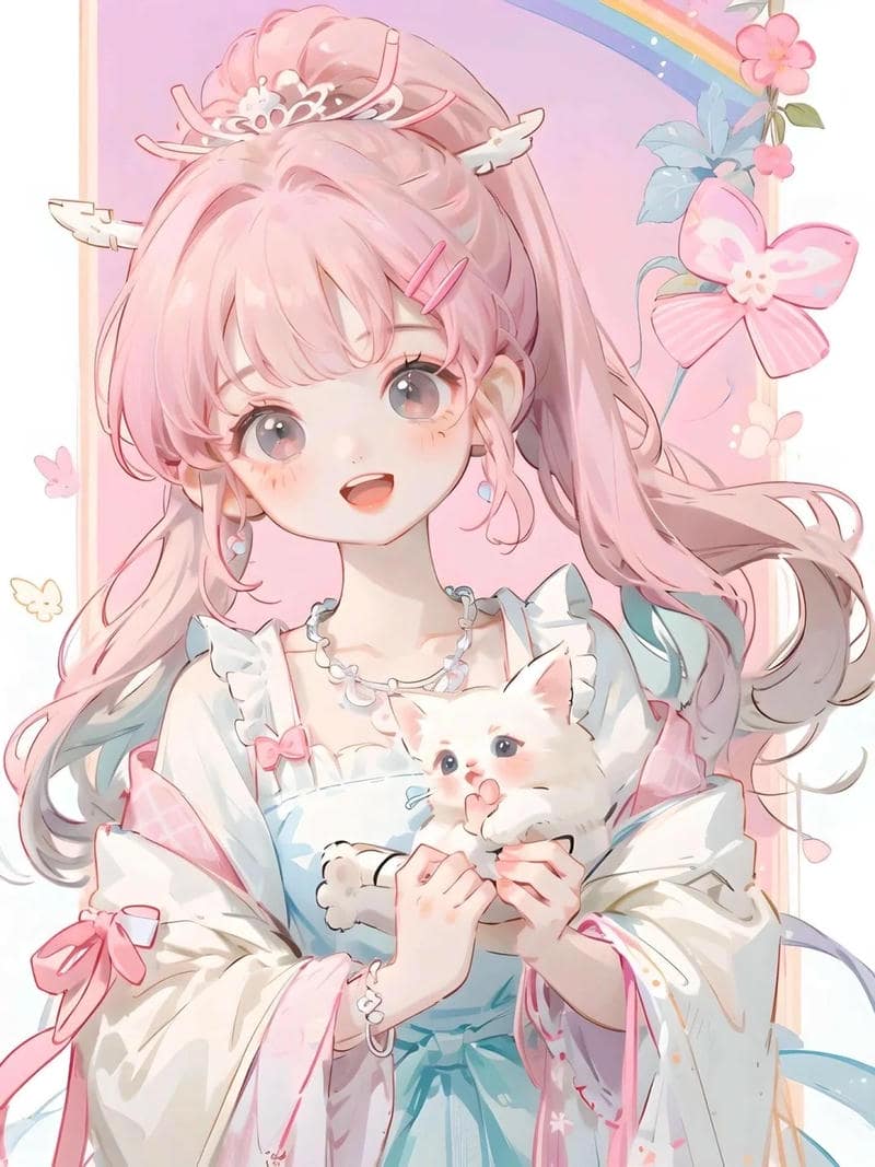 Hình avatar cô gái hoạt hình sắc nét chuyên nghiệp