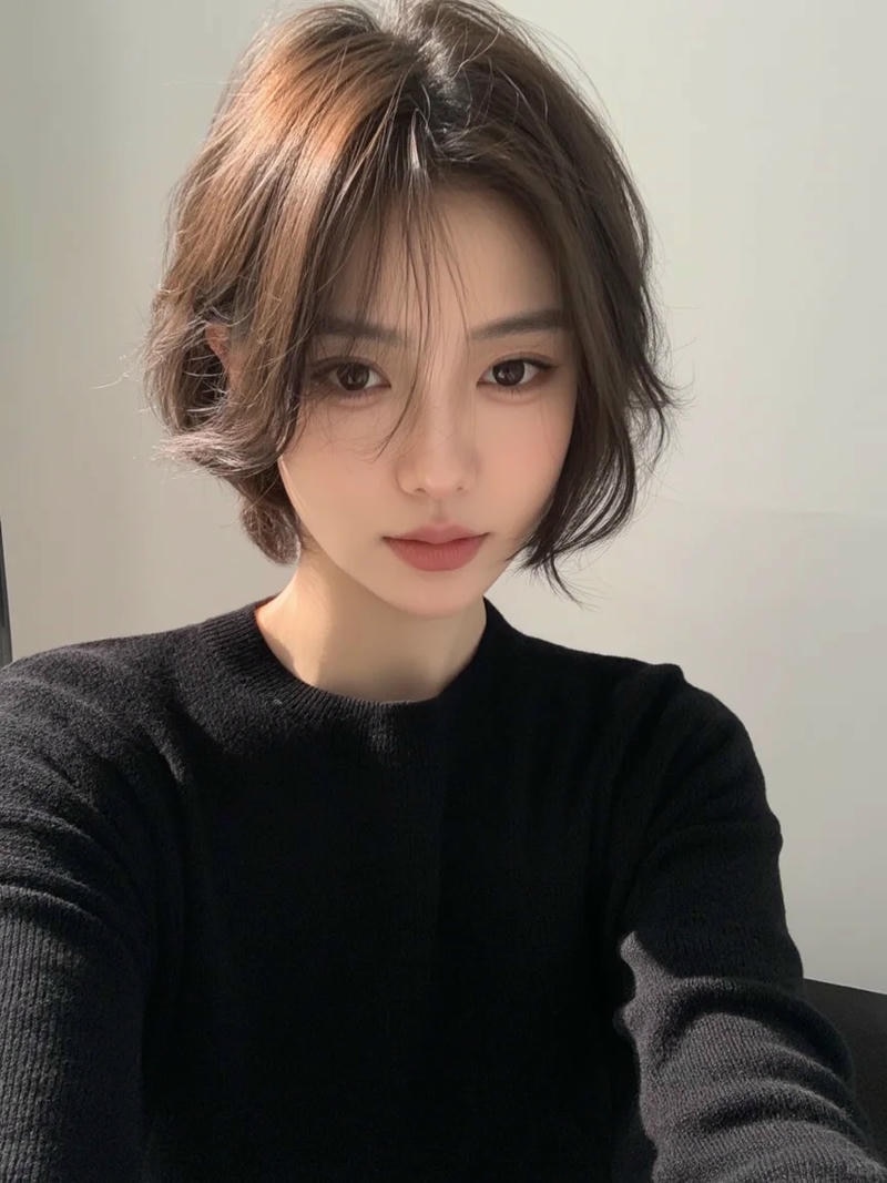 Hình avatar gái xinh tóc ngắn nhẹ nhàng phong cách