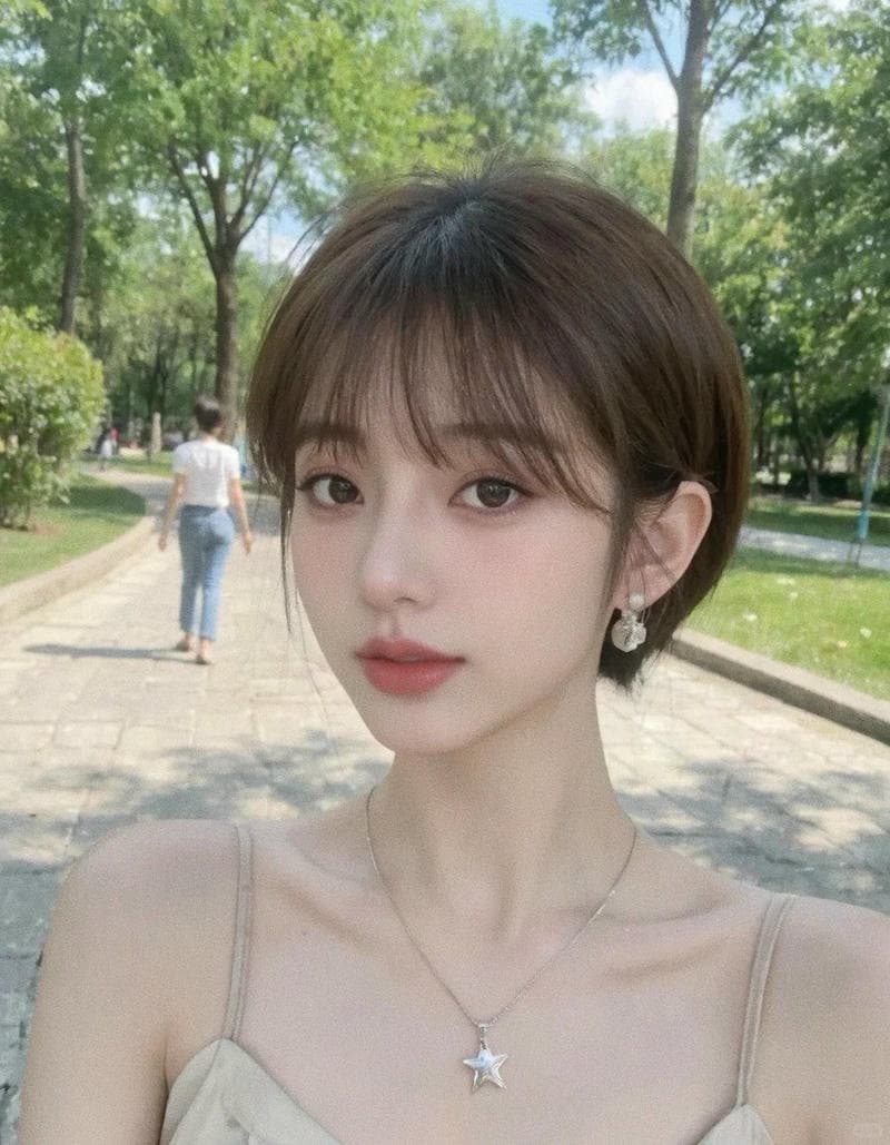 Hình avatar gái xinh tóc ngắn tự tin