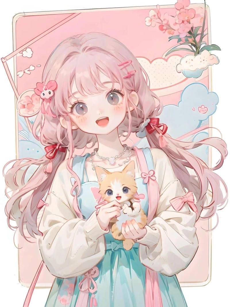 Loạt ảnh cô gái hoạt hình biểu cảm tươi vui