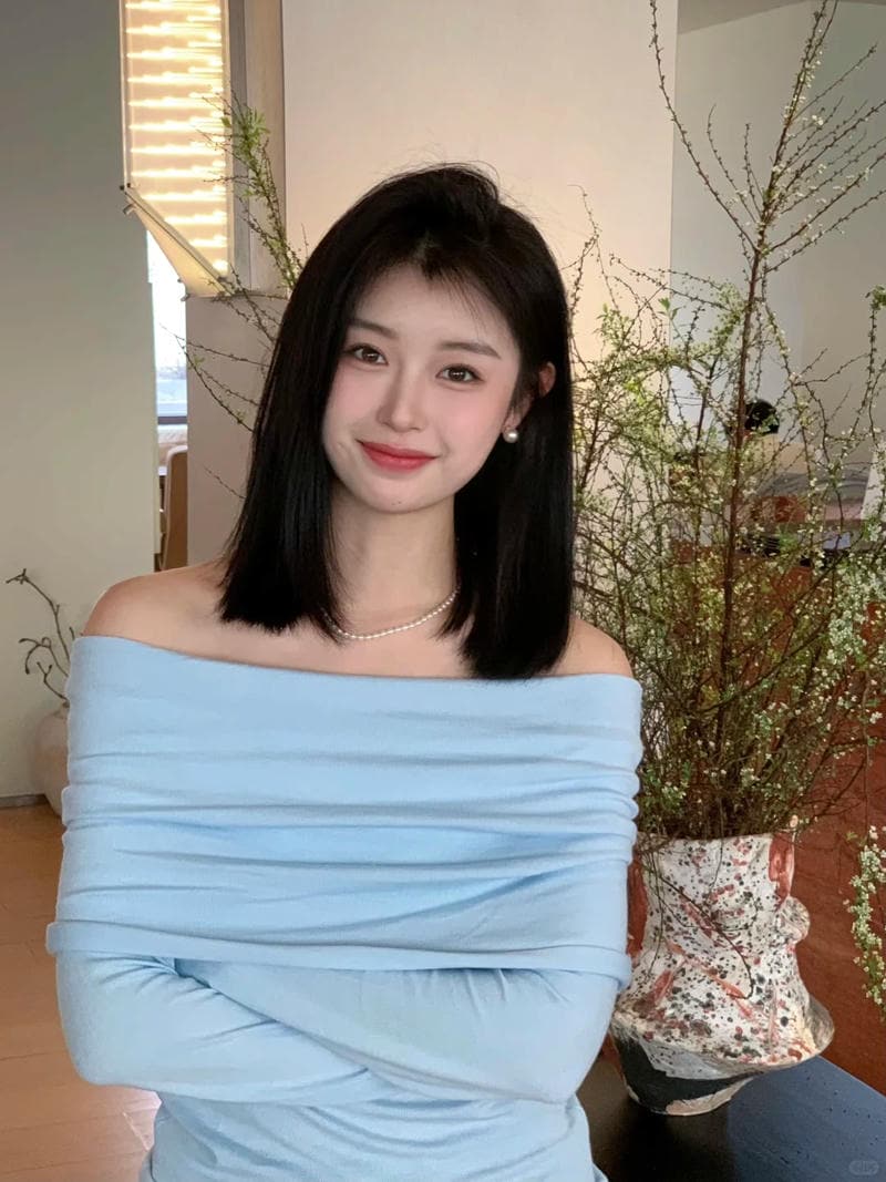 Loạt ảnh gái xinh tóc ngang vai 2k3 cute