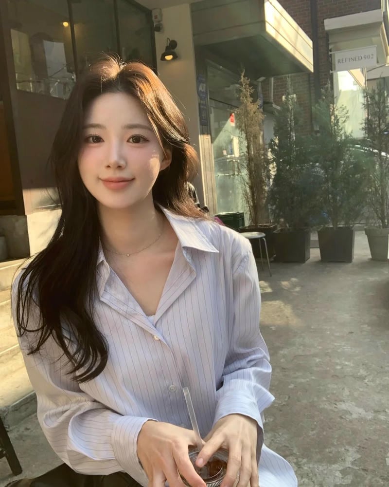 Loạt hình gái xinh hàn quốc phong cách tự nhiên