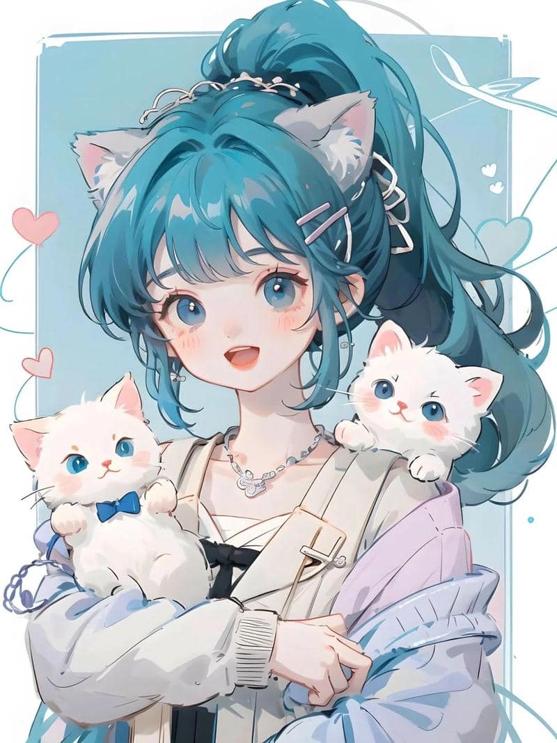 Tải ảnh cô gái hoạt hình dễ thương cho điện thoại