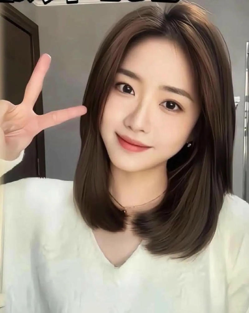 Tải ảnh gái xinh tóc ngang vai 2k3 dễ thương