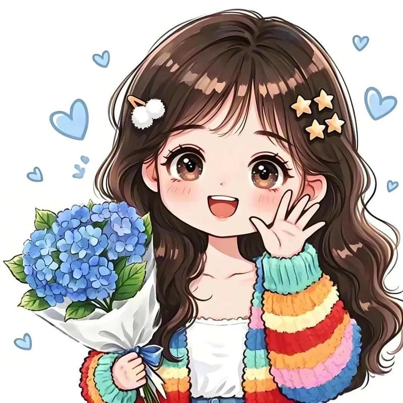 Tải hình ảnh cô gái hoạt hình phong cách hiện đại