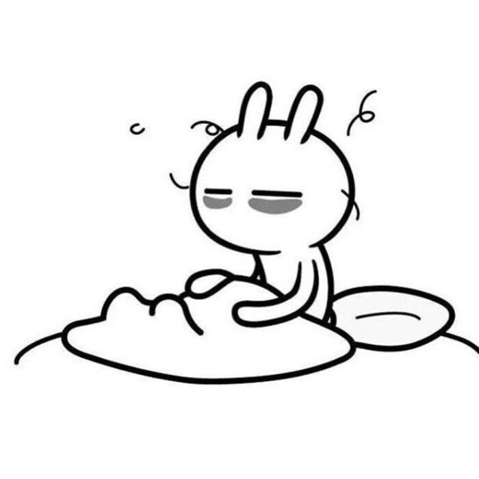 ảnh meme mất ngủ thỏ tuki