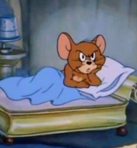 ảnh meme mới ngủ dậy jerry