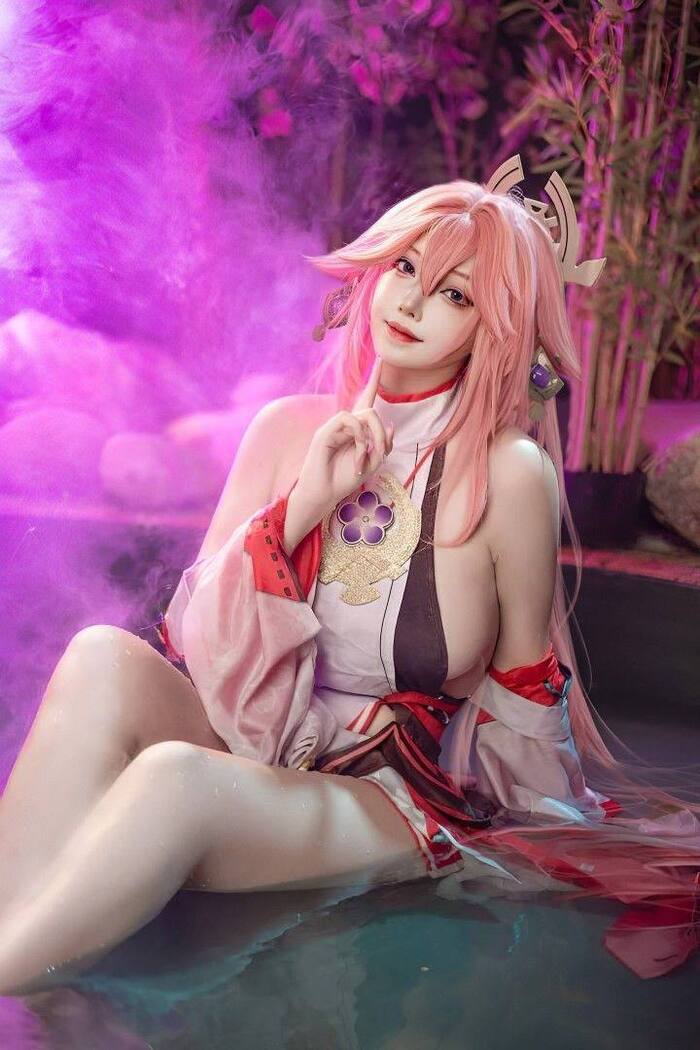 ảnh yae miko cosplay cute
