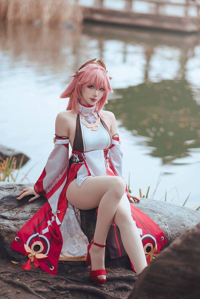 ảnh yae miko cosplay full hd