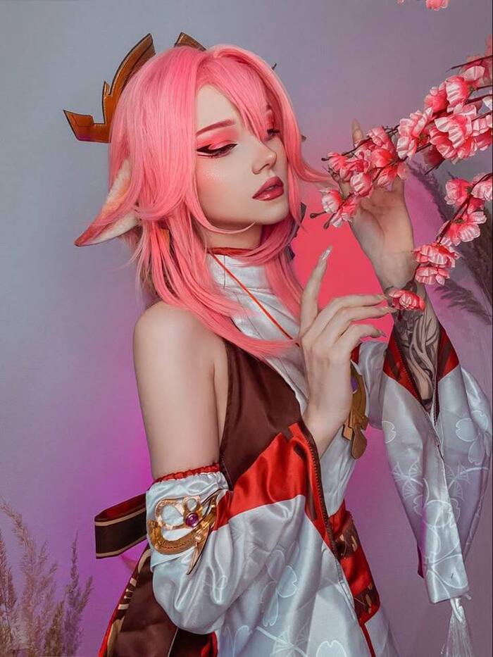 ảnh yae miko cosplay hot full hd