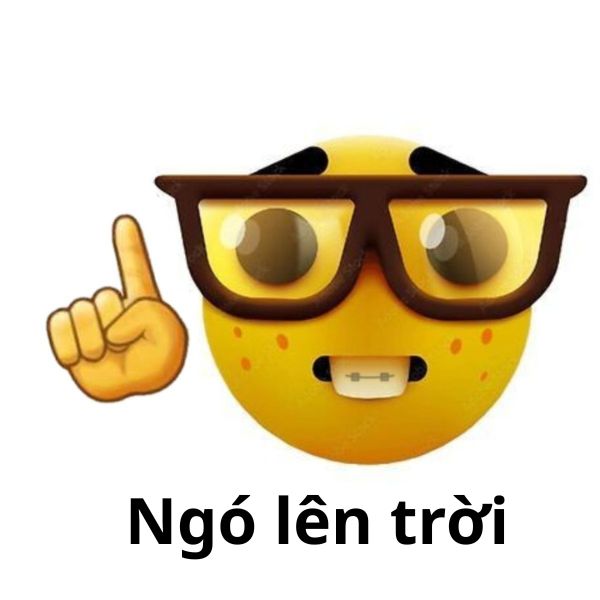 emoji meme ngó lên trời