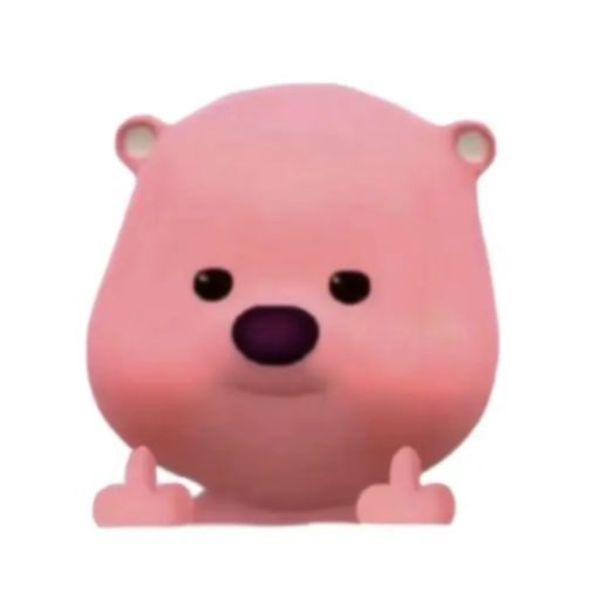 gấu hồng meme khó hiểu