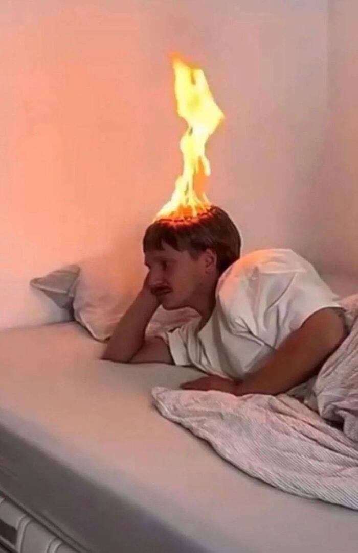 meme đau đầu cháy tóc