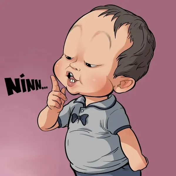 meme nín bé bụng