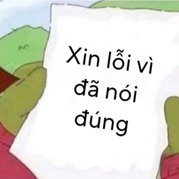 xin lỗi ì đã nói đúng