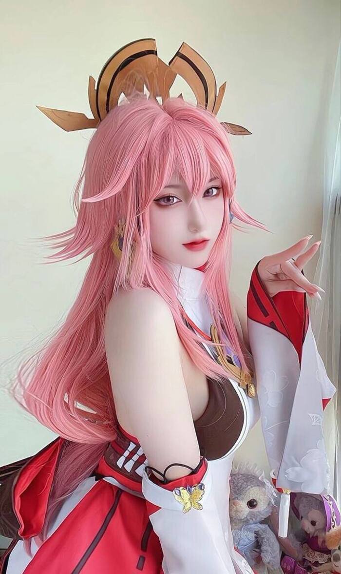 yae miko cosplay siêu chất