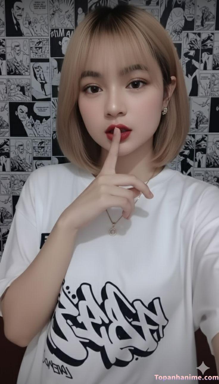 Ảnh gái tóc ngắn cute