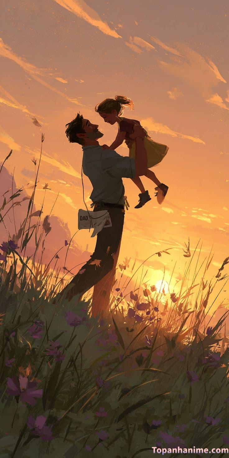 Cha cõng con trên vai