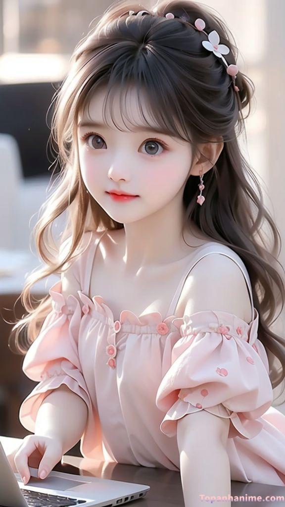 Cô gái hoạt hình xinh