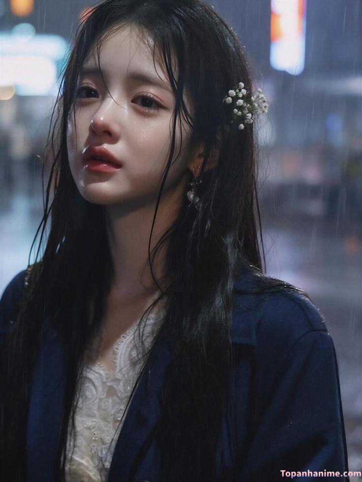 Cô gái khóc trong phòng