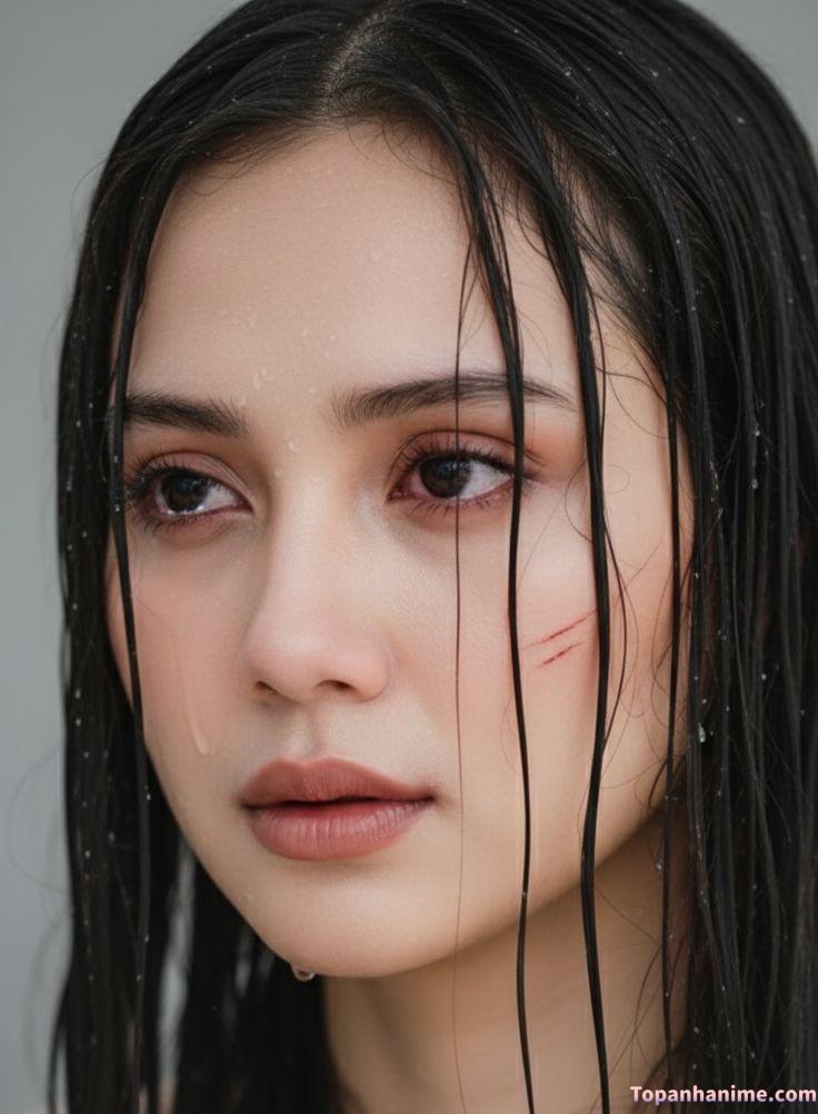 Con gái khóc lặng thầm