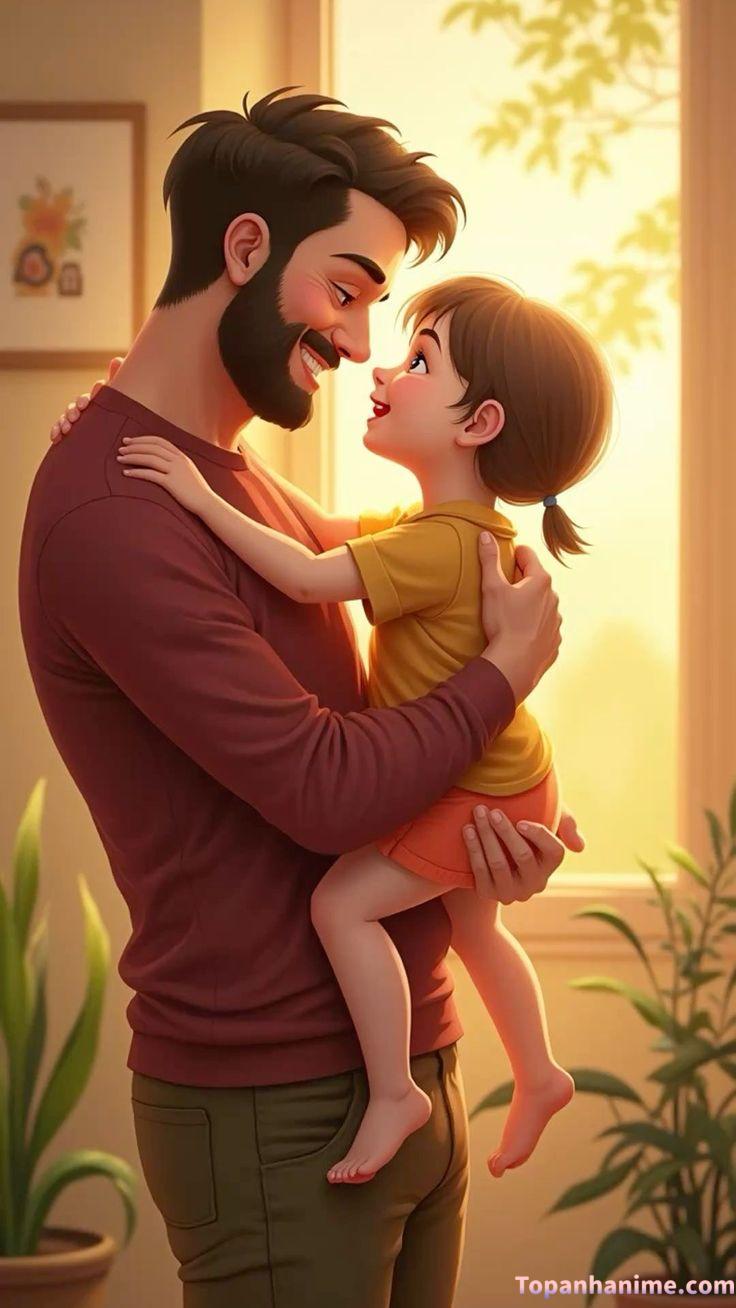 Hình ảnh cha và con ấm