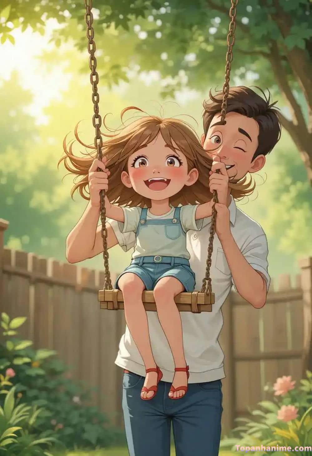 Hình ảnh cha và con gần