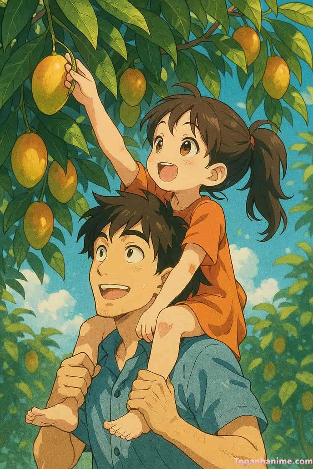 Hình ảnh cha và con hạnh