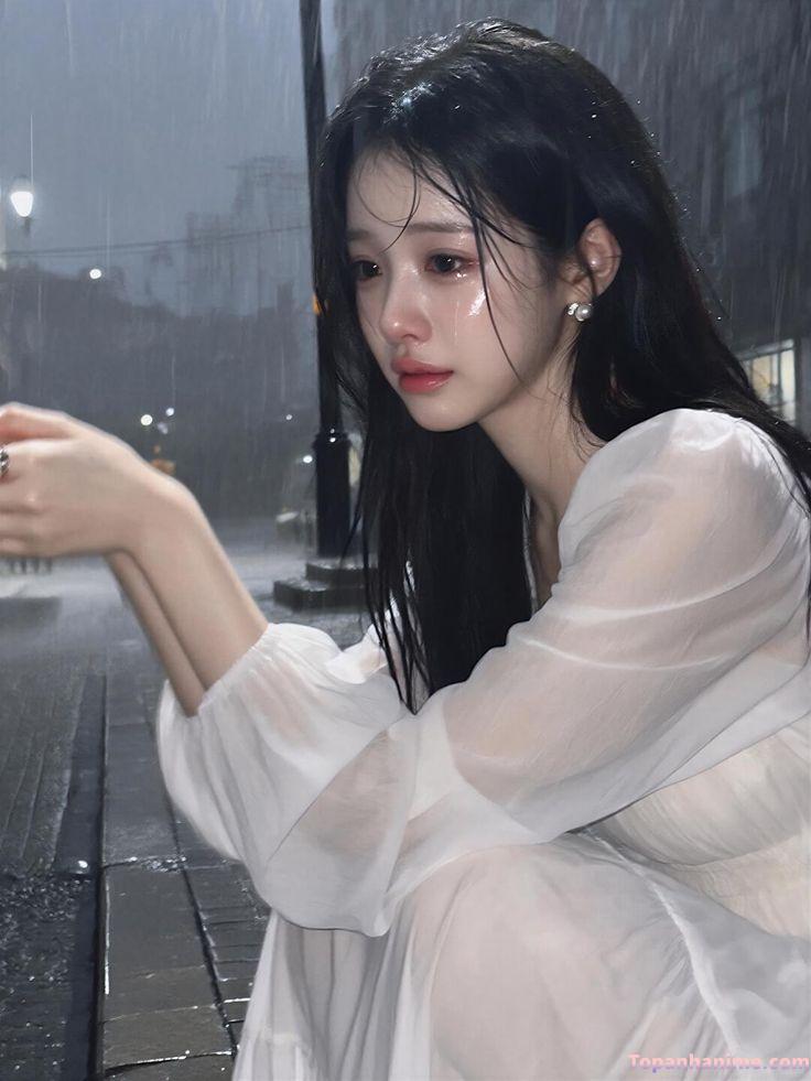 Thiếu nữ khóc dưới đèn