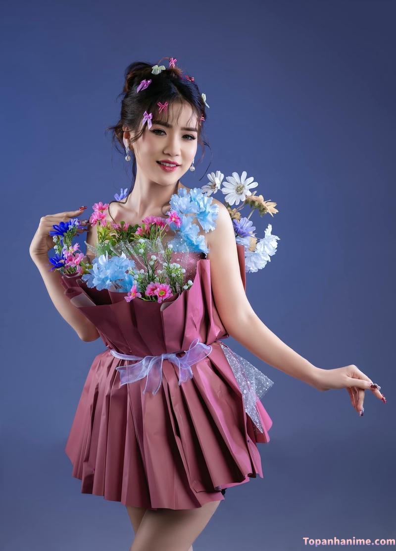 ảnh gái mặc váy xinh chúc mừng xinh nhật