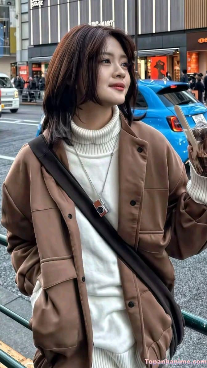 gái xinh tóc ngang dịu