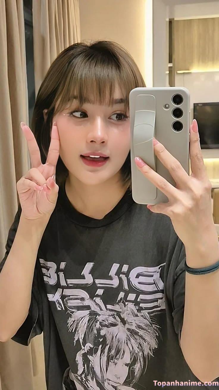 gái xinh tóc ngang xinh