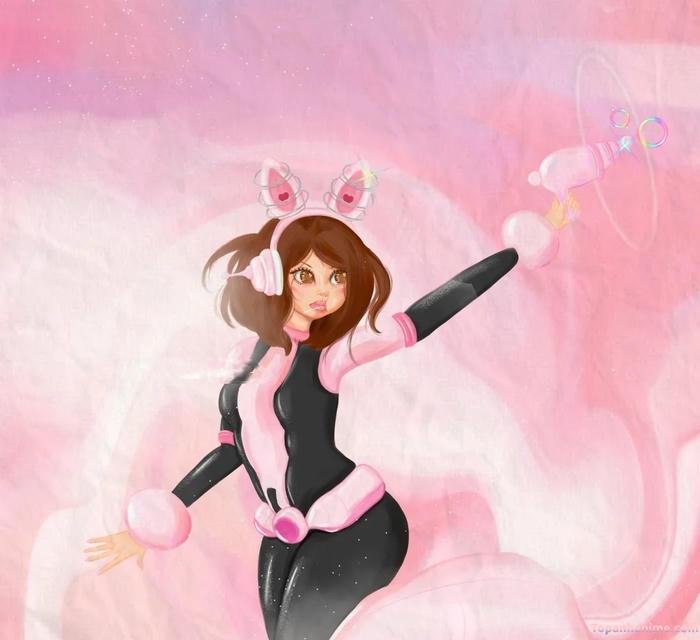 ảnh ochaco uraraka dễ thương đẹp 4k